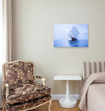 Load image into Gallery viewer, Old Modern Handicrafts Moonlight's Reflection Canvas Print of the Original Painting Mounted onto a Sturdy Wooden Frame - 35.1 X 23.5 inches