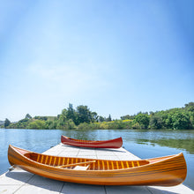 Load image into Gallery viewer, DISPLAY CANOE WITH RIBS CURVED BOW 5ft| Wood Canoe