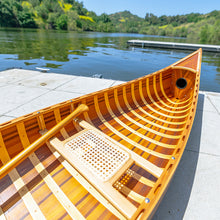 Load image into Gallery viewer, DISPLAY CANOE WITH RIBS CURVED BOW 5ft| Wood Canoe