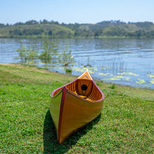 Load image into Gallery viewer, RED DISPLAY CANOE WITH RIBS AND CURVED BOW 10ft| Wooden Canoe