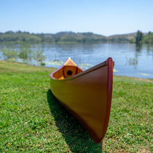 Load image into Gallery viewer, RED DISPLAY CANOE WITH RIBS AND CURVED BOW 10ft| Wooden Canoe
