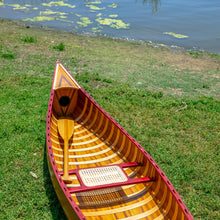 Load image into Gallery viewer, RED DISPLAY CANOE WITH RIBS AND CURVED BOW 10ft| Wooden Canoe