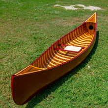Load image into Gallery viewer, RED DISPLAY CANOE WITH RIBS AND CURVED BOW 10ft| Wooden Canoe