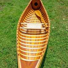Load image into Gallery viewer, DISPLAY CANOE WITH RIBS CURVED BOW 5ft| Wood Canoe
