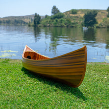 Load image into Gallery viewer, DISPLAY CANOE WITH RIBS CURVED BOW 5ft| Wood Canoe