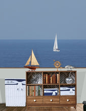 Load image into Gallery viewer, Anne Home Set of 5 Rectangular Willow Baskets for Children Storage - White & Blue Woven Willow Basket for All Types of Storage