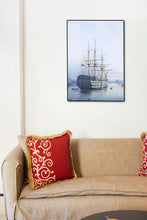 Load image into Gallery viewer, Old Modern Handicrafts H.M.S. Victory in Portsmouth Harbour - Canvas Painting - A Graceful Addition to Your Home Décor - 47x1.3x31 Inches