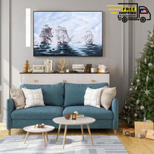 Load image into Gallery viewer, The Battle of Flamborough Head - Canvas Painting