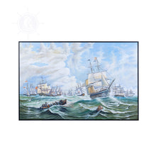 Load image into Gallery viewer, The Channel fleet in heavy weather - Canvas Painting