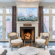 Load image into Gallery viewer, The Channel fleet in heavy weather - Canvas Painting