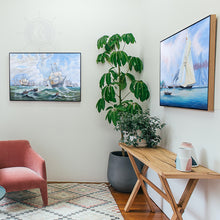 Load image into Gallery viewer, The Channel fleet in heavy weather - Canvas Painting