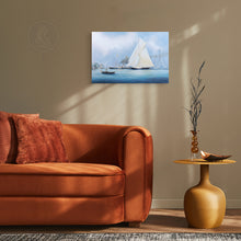 Load image into Gallery viewer, Britannia and Vigilant off the Royal Yacht Squadron's Headquarters - Canvas Print