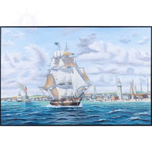 Load image into Gallery viewer, Whaler 'Lexington' Leaving Nantucket - Canvas Painting