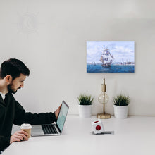 Load image into Gallery viewer, Whaler 'Lexington' Leaving Nantucket - Canvas Print