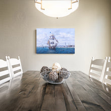 Load image into Gallery viewer, Whaler 'Lexington' Leaving Nantucket - Canvas Print
