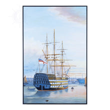 Load image into Gallery viewer, H.M.S. Victory in Portsmouth Harbour - Canvas Painting