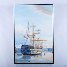 Load image into Gallery viewer, H.M.S. Victory in Portsmouth Harbour - Canvas Painting