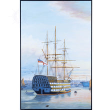 Load image into Gallery viewer, H.M.S. Victory in Portsmouth Harbour - Canvas Painting