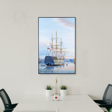 Load image into Gallery viewer, H.M.S. Victory in Portsmouth Harbour - Canvas Painting