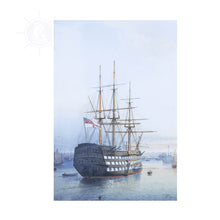 Load image into Gallery viewer, H.M.S. Victory in Portsmouth Harbour - Canvas Print