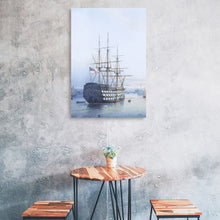 Load image into Gallery viewer, H.M.S. Victory in Portsmouth Harbour - Canvas Print