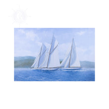 Load image into Gallery viewer, Sailing Yachts Mariquita and Tuiga off the Coast of Cannes - Canvas Print