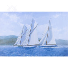 Load image into Gallery viewer, Sailing Yachts Mariquita and Tuiga off the Coast of Cannes - Canvas Print