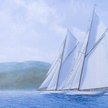 Load image into Gallery viewer, Sailing Yachts Mariquita and Tuiga off the Coast of Cannes - Canvas Print