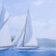 Load image into Gallery viewer, Sailing Yachts Mariquita and Tuiga off the Coast of Cannes - Canvas Print