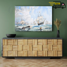 Load image into Gallery viewer, The Channel fleet in heavy weather - Canvas Print