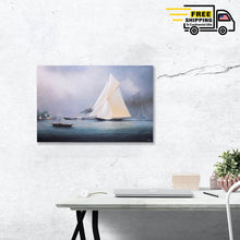 Load image into Gallery viewer, Britannia and Vigilant off the Royal Yacht Squadron's Headquarters - Canvas Print