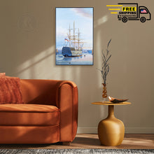 Load image into Gallery viewer, H.M.S. Victory in Portsmouth Harbour - Canvas Print