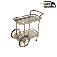 Load image into Gallery viewer, Anne Home - Elegant Serving Trolley | Home bar Bar Cart | Vintage style Beverage cart