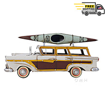 Load image into Gallery viewer, FORDS WOODY-LOOK COUNTRY SQUIRE W/ KAYAK | scale model| Miniatures |Vintage arts and crafts for decoration