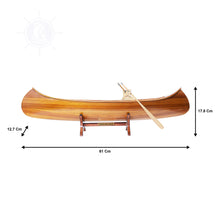 Load image into Gallery viewer, INDIAN GIRL CANOE MODEL BOAT | Museum-quality | Fully Assembled Wooden Model boats