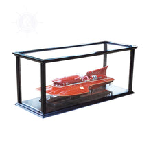 Load image into Gallery viewer, DISPLAY CASE FOR SPEED BOAT | HIGH QUALITY| Handcrafted Wooden Display Case for Model Ships
