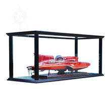 Load image into Gallery viewer, DISPLAY CASE FOR SPEED BOAT | HIGH QUALITY| Handcrafted Wooden Display Case for Model Ships