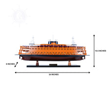 Load image into Gallery viewer, STATEN ISLAND FERRY CRUISE SHIP MODEL | Museum-quality Cruiser| Fully Assembled Wooden Model Ship