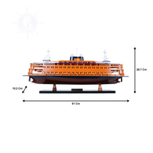 Load image into Gallery viewer, STATEN ISLAND FERRY CRUISE SHIP MODEL | Museum-quality Cruiser| Fully Assembled Wooden Model Ship
