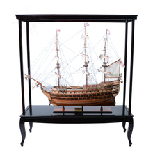 Load image into Gallery viewer, DISPLAY CASE FOR XL SHIP NO GLASS | HIGH QUALITY| Handcrafted Wooden Display Case for Model Ships