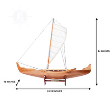 Load image into Gallery viewer, HAWAIIAN CANOE MODEL BOAT | Museum-quality | Fully Assembled Wooden Model boats
