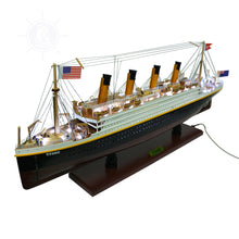 Load image into Gallery viewer, TITANIC CRUISE SHIP MODEL WITH LIGHTS | Museum-quality Cruiser| Fully Assembled Wooden Model Ship