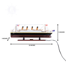 Load image into Gallery viewer, TITANIC CRUISE SHIP MODEL WITH LIGHTS | Museum-quality Cruiser| Fully Assembled Wooden Model Ship