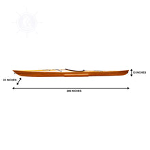 Load image into Gallery viewer, MIRAMICHI KAYAK WITH ARROWS 17' | Wooden Kayak