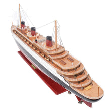 Load image into Gallery viewer, NORMANDIE CRUISE SHIP MODEL PAINTED LARGE| Museum-quality Cruiser| Fully Assembled Wooden Model Ship