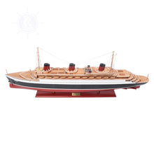 Load image into Gallery viewer, NORMANDIE CRUISE SHIP MODEL PAINTED LARGE| Museum-quality Cruiser| Fully Assembled Wooden Model Ship