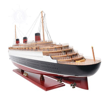 Load image into Gallery viewer, NORMANDIE CRUISE SHIP MODEL PAINTED LARGE| Museum-quality Cruiser| Fully Assembled Wooden Model Ship