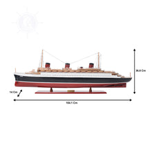 Load image into Gallery viewer, NORMANDIE CRUISE SHIP MODEL PAINTED LARGE| Museum-quality Cruiser| Fully Assembled Wooden Model Ship