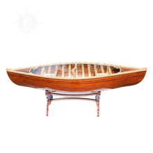 Load image into Gallery viewer, WOODEN CANOE TABLE 5 FT | Museum-quality | Fully Assembled Wooden Ship Model