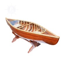 Load image into Gallery viewer, WOODEN CANOE TABLE 5 FT | Museum-quality | Fully Assembled Wooden Ship Model